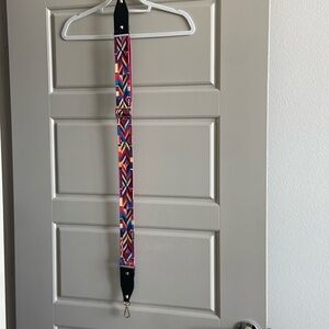 Decorative 50” brightly colored geometric adjustable purse strap new with tag